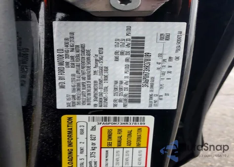 2017 Ford Fusion Se z USA, uszkodzony, nr VIN 3FA6P0H73HR378189